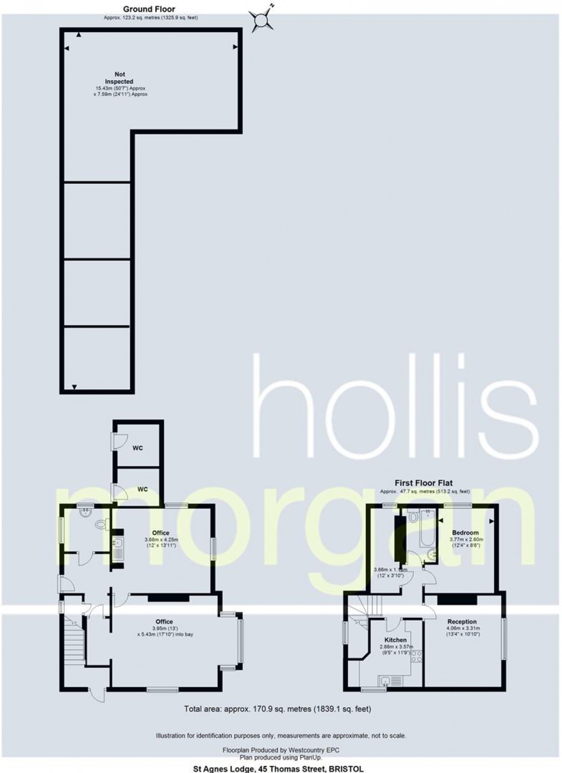 Floorplan for St Agnes Lodge, Thomas Street, Bristol