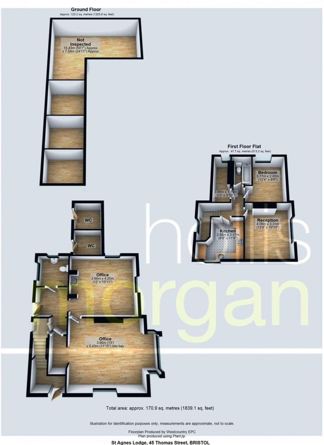 Floorplan for St Agnes Lodge, Thomas Street, Bristol