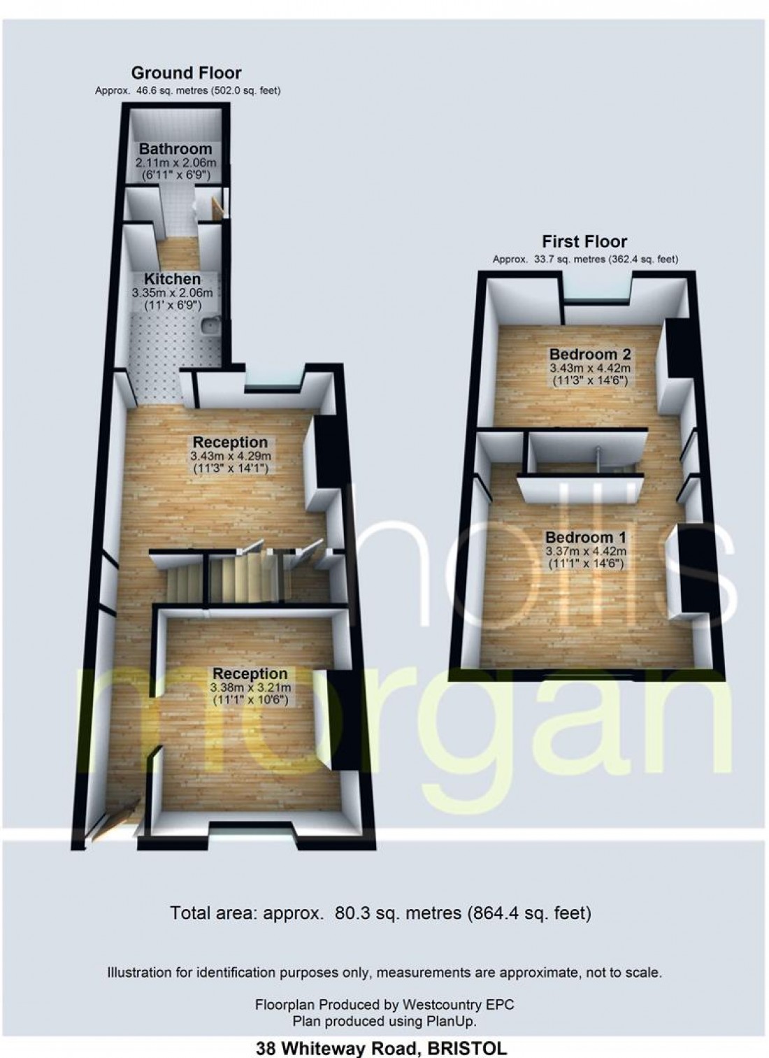 Floorplan for Whiteway Road, Clouds Hill, Bristol