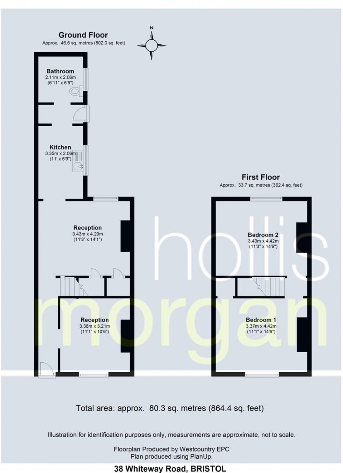 Floorplan for Whiteway Road, Clouds Hill, Bristol