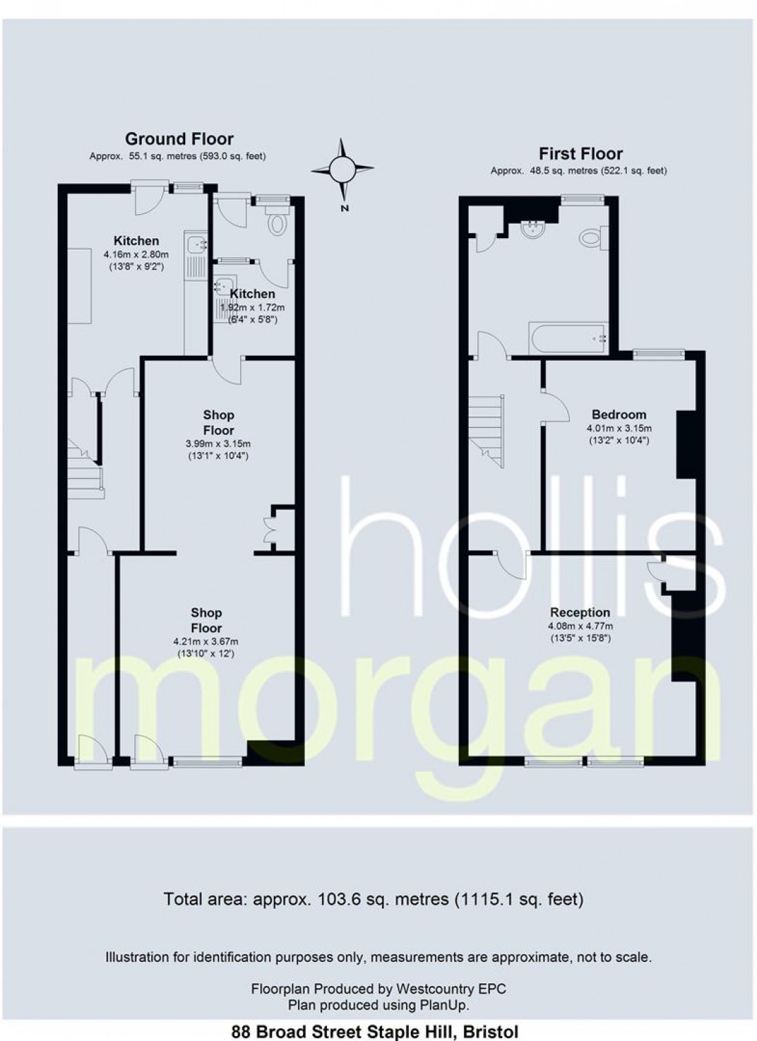 Floorplan for Broad Street, Staple Hill, Bristol