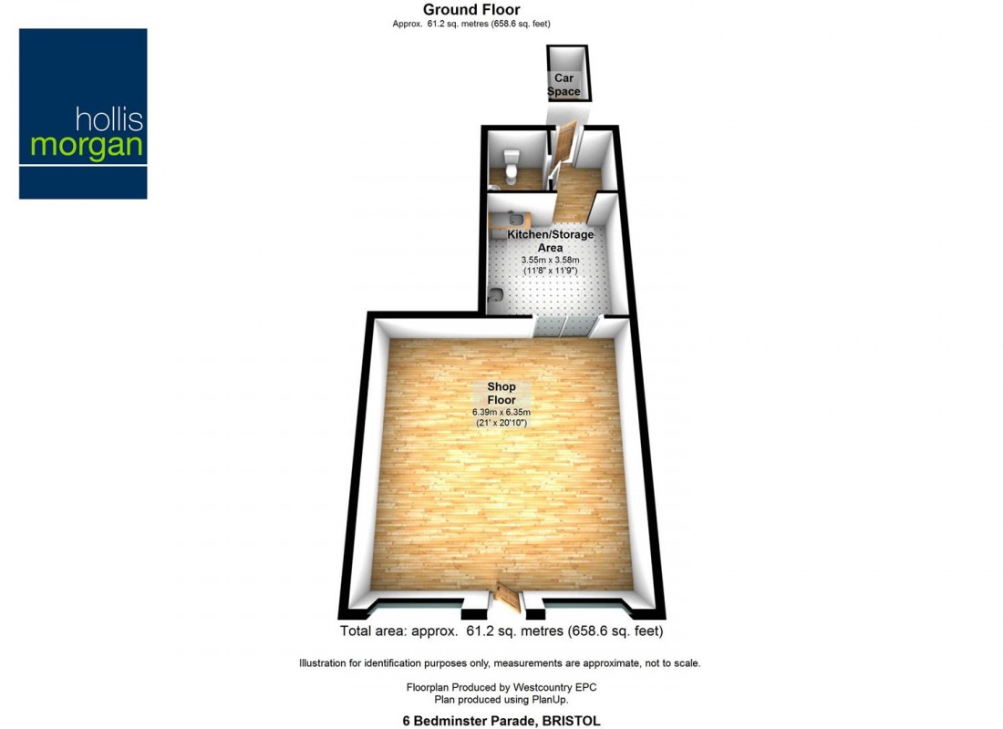Floorplan for Commecial Unit, St Peters Court, Bedminster Parade, Bedminster, Bristol