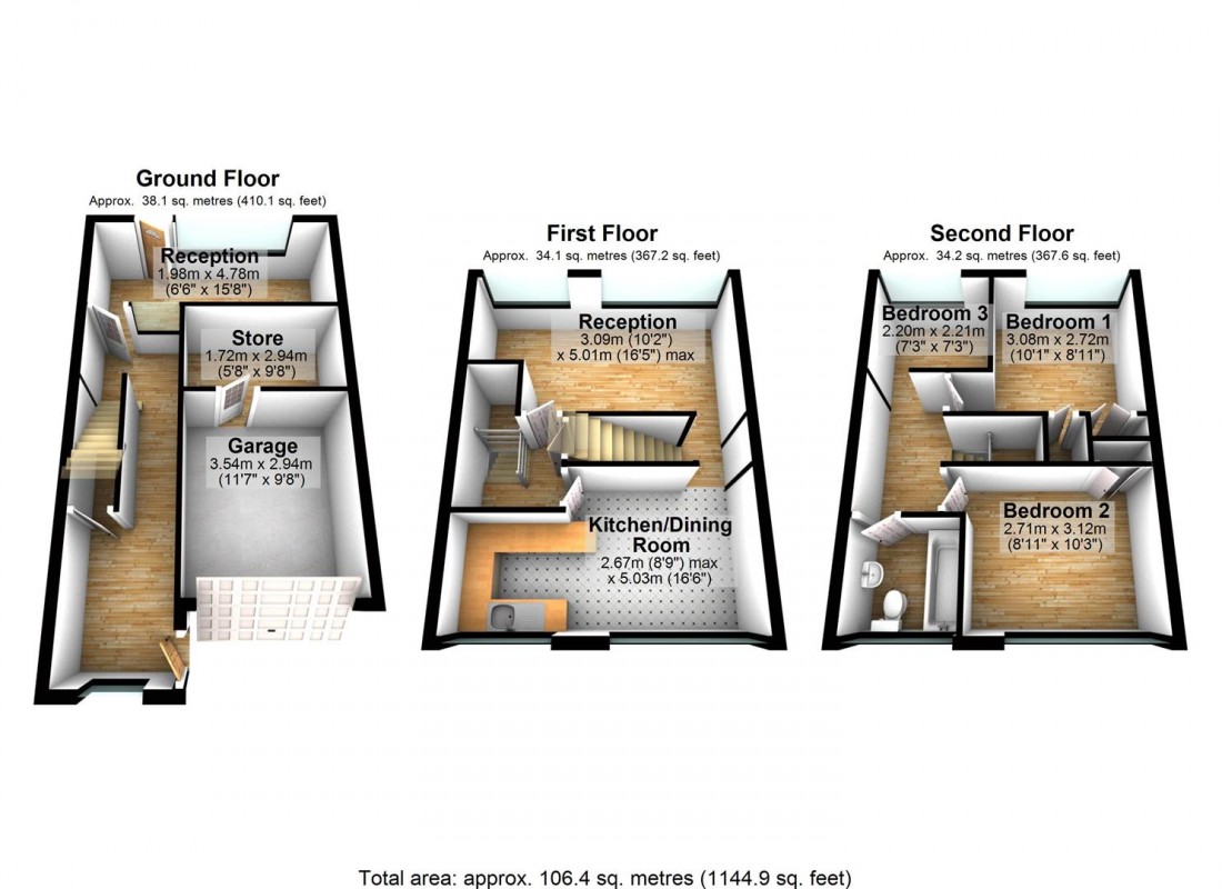 Floorplan for Rock Close, Brislington, Bristol