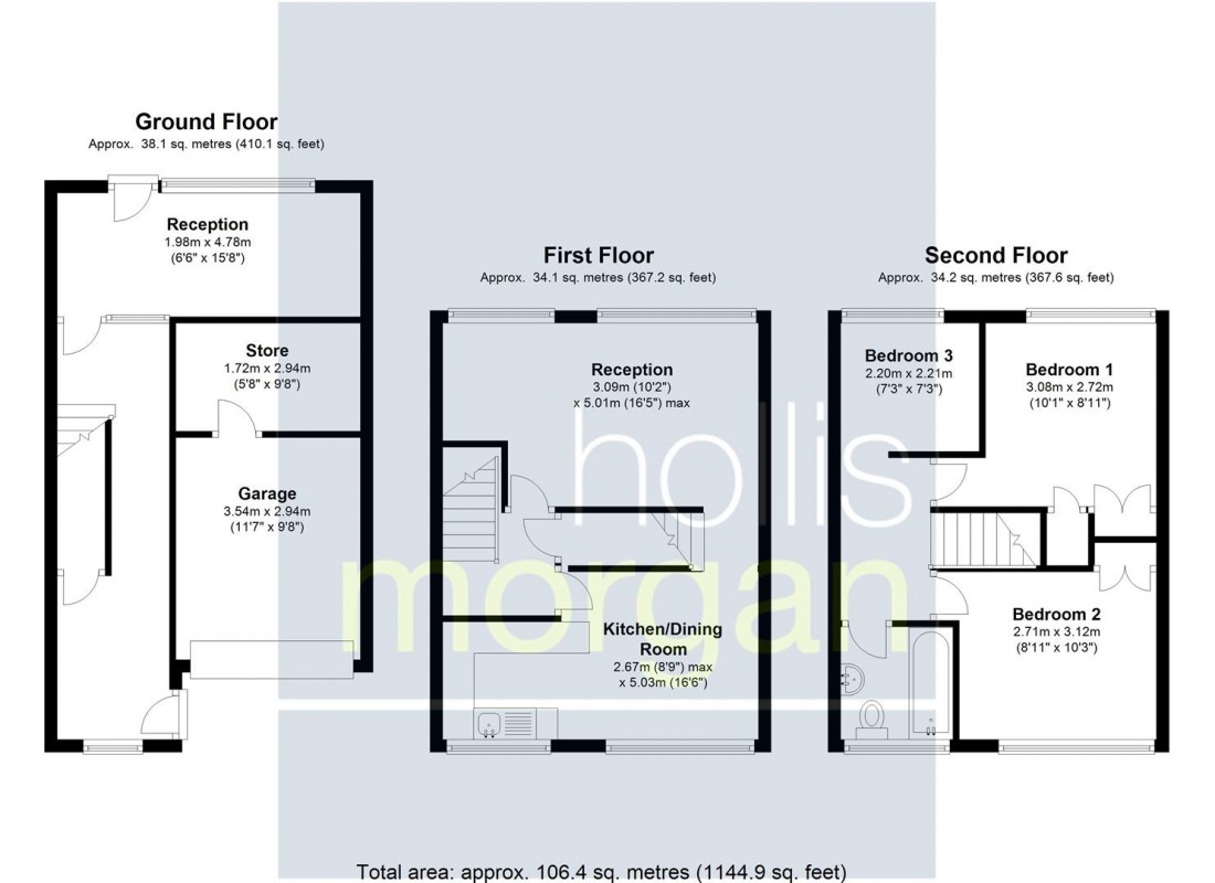 Floorplan for Rock Close, Brislington, Bristol