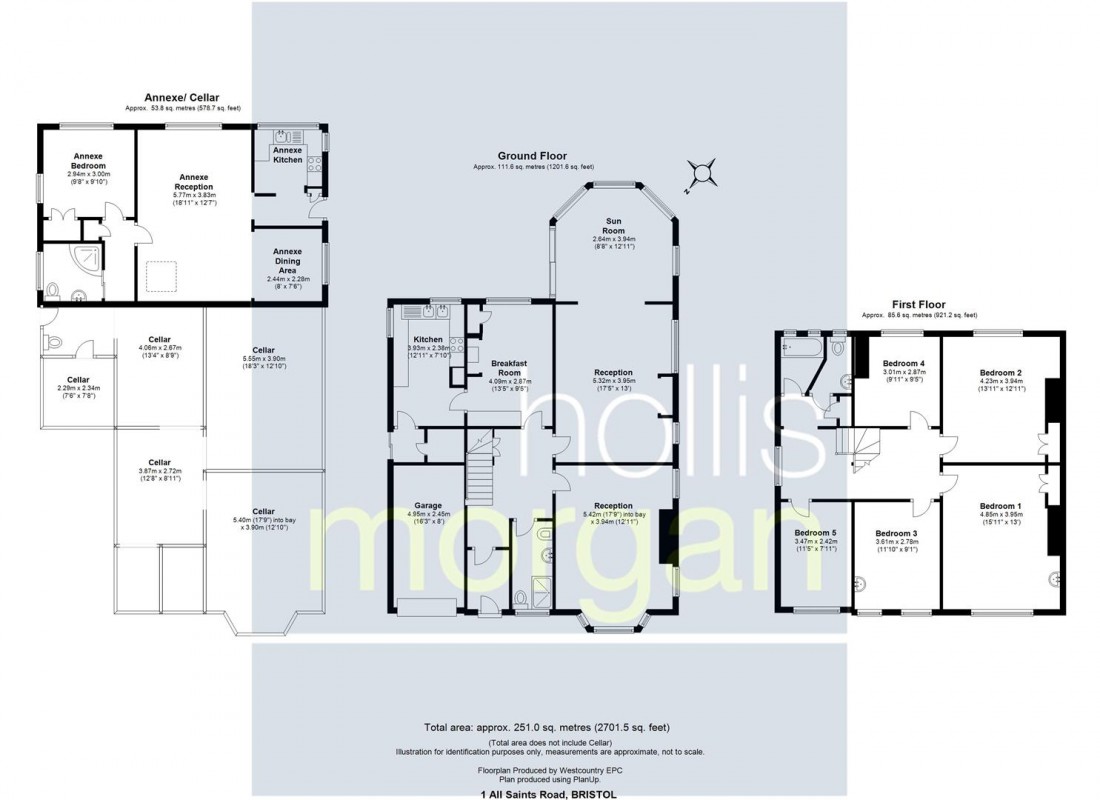 Floorplan for All Saints Road, Clifton, Bristol