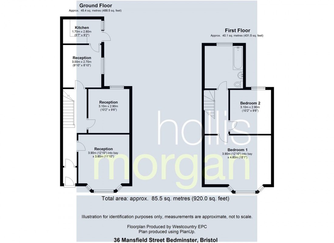 Floorplan for Mansfield Street, Bedminster, Bristol