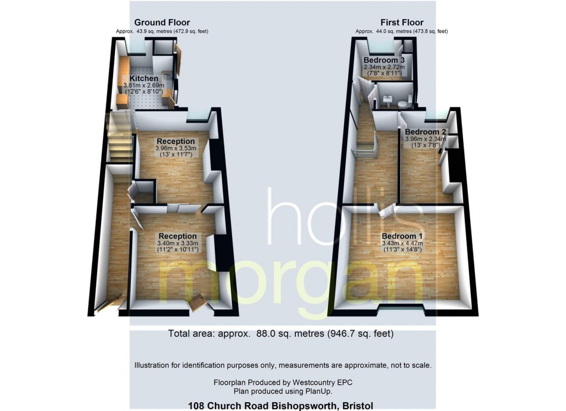 Floorplan for Church Road, Bishopsworth, Bristol