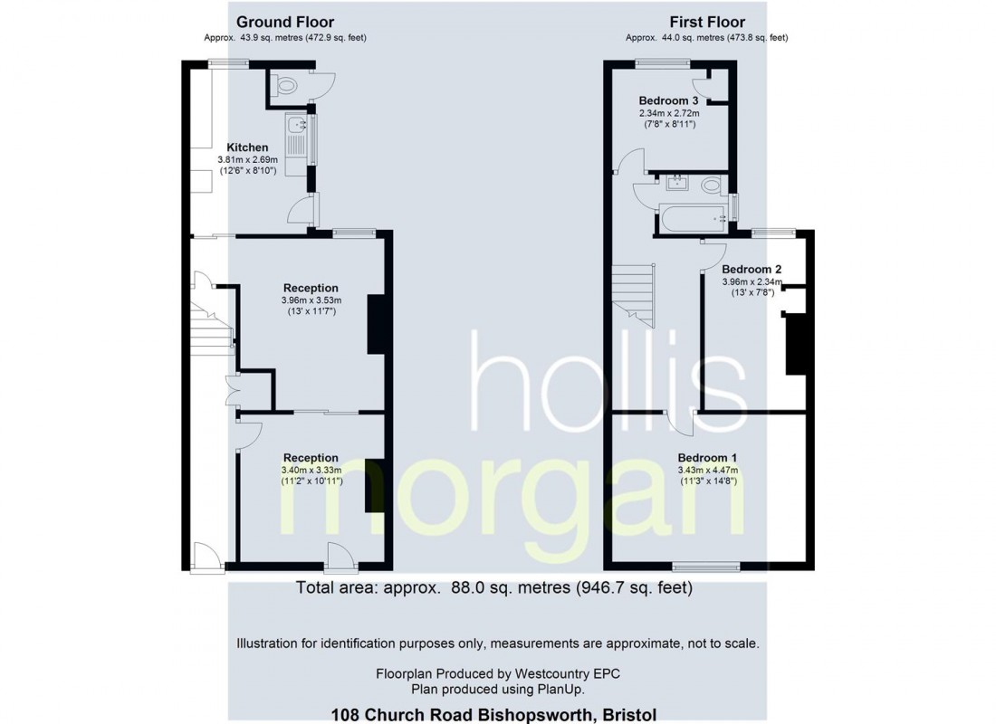 Floorplan for Church Road, Bishopsworth, Bristol