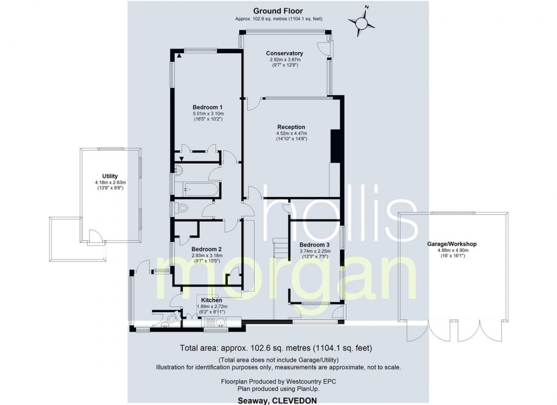 Floorplan for Walton Down, Clevedon