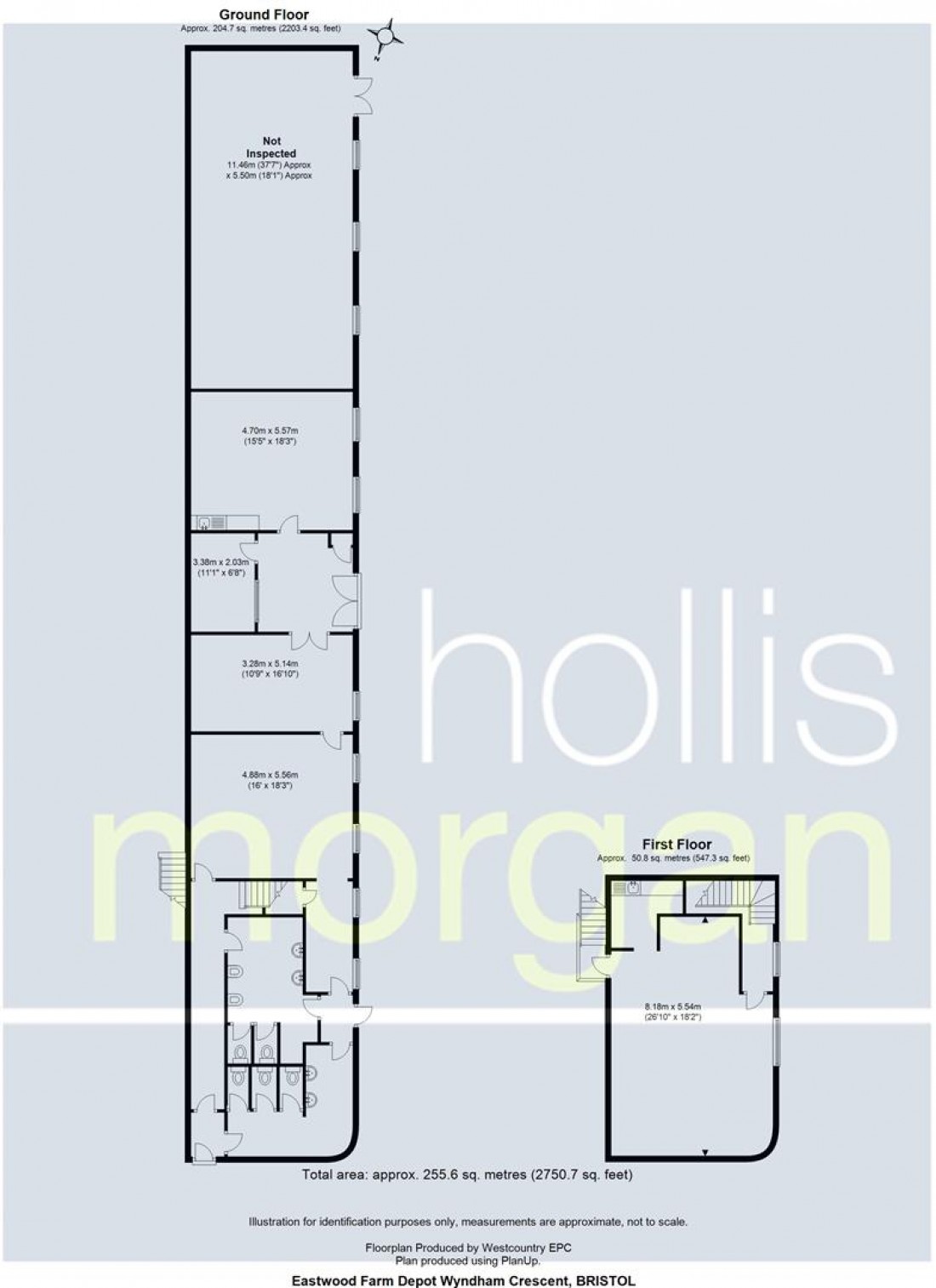 Floorplan for Eastwood Farm Depot, Brislington, Bristol