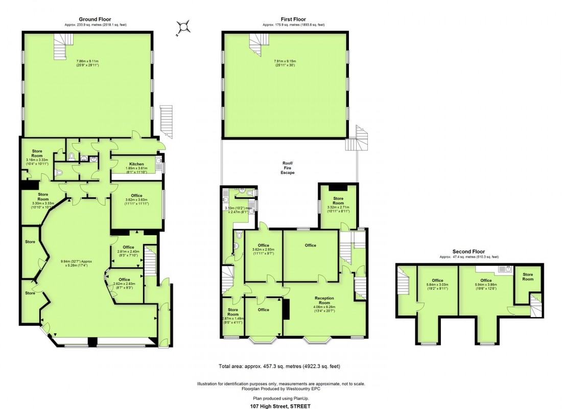 Floorplan for 4492 Sq Ft / £49k pa, High Street, Street