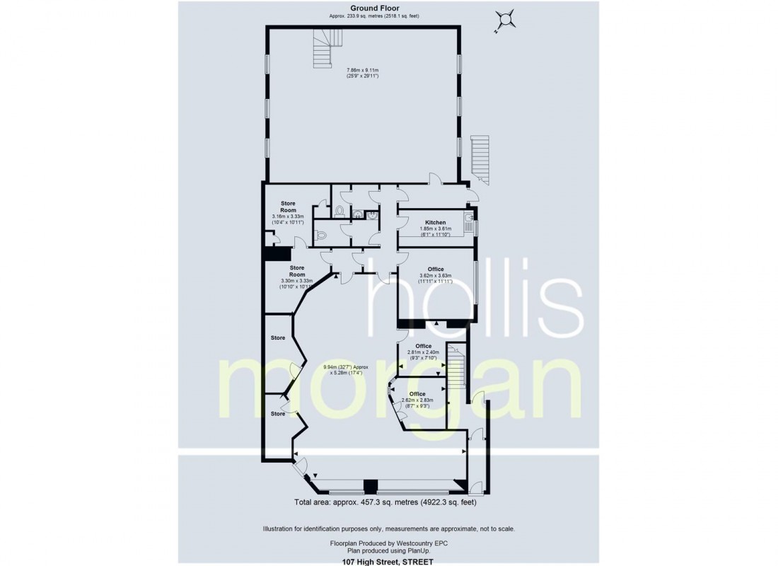 Floorplan for 4492 Sq Ft / £49k pa, High Street, Street