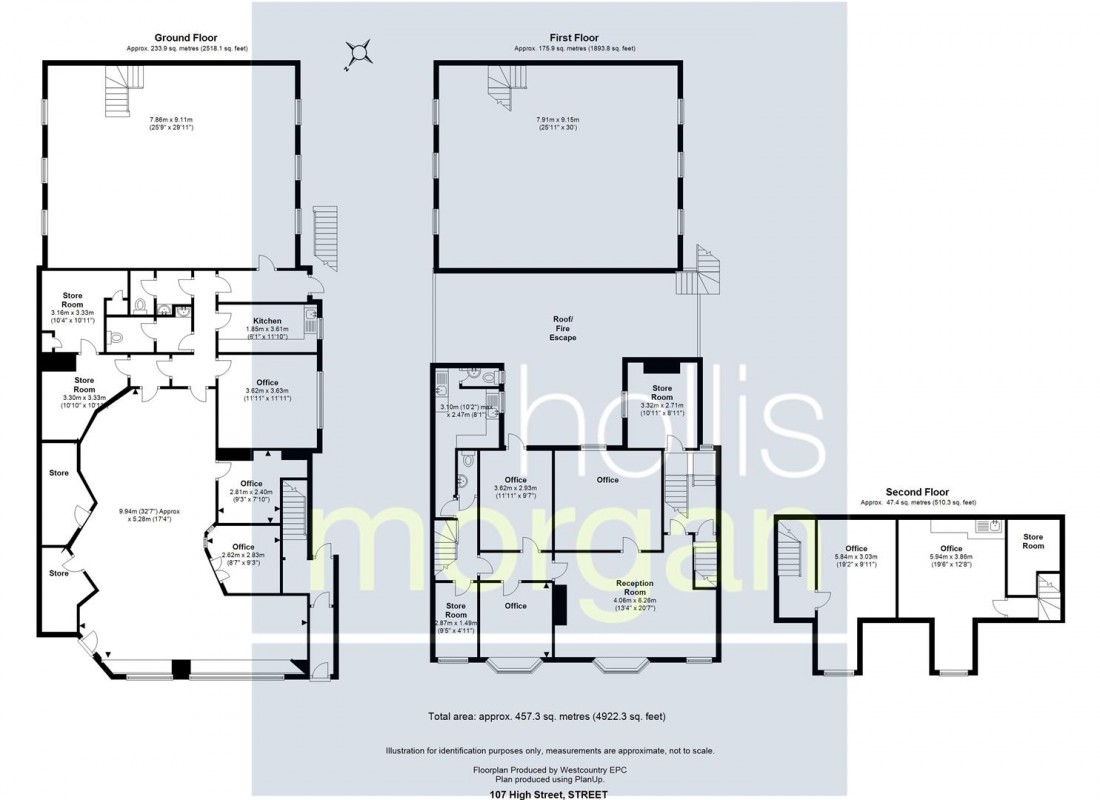 Floorplan for 4492 Sq Ft / £49k pa, High Street, Street