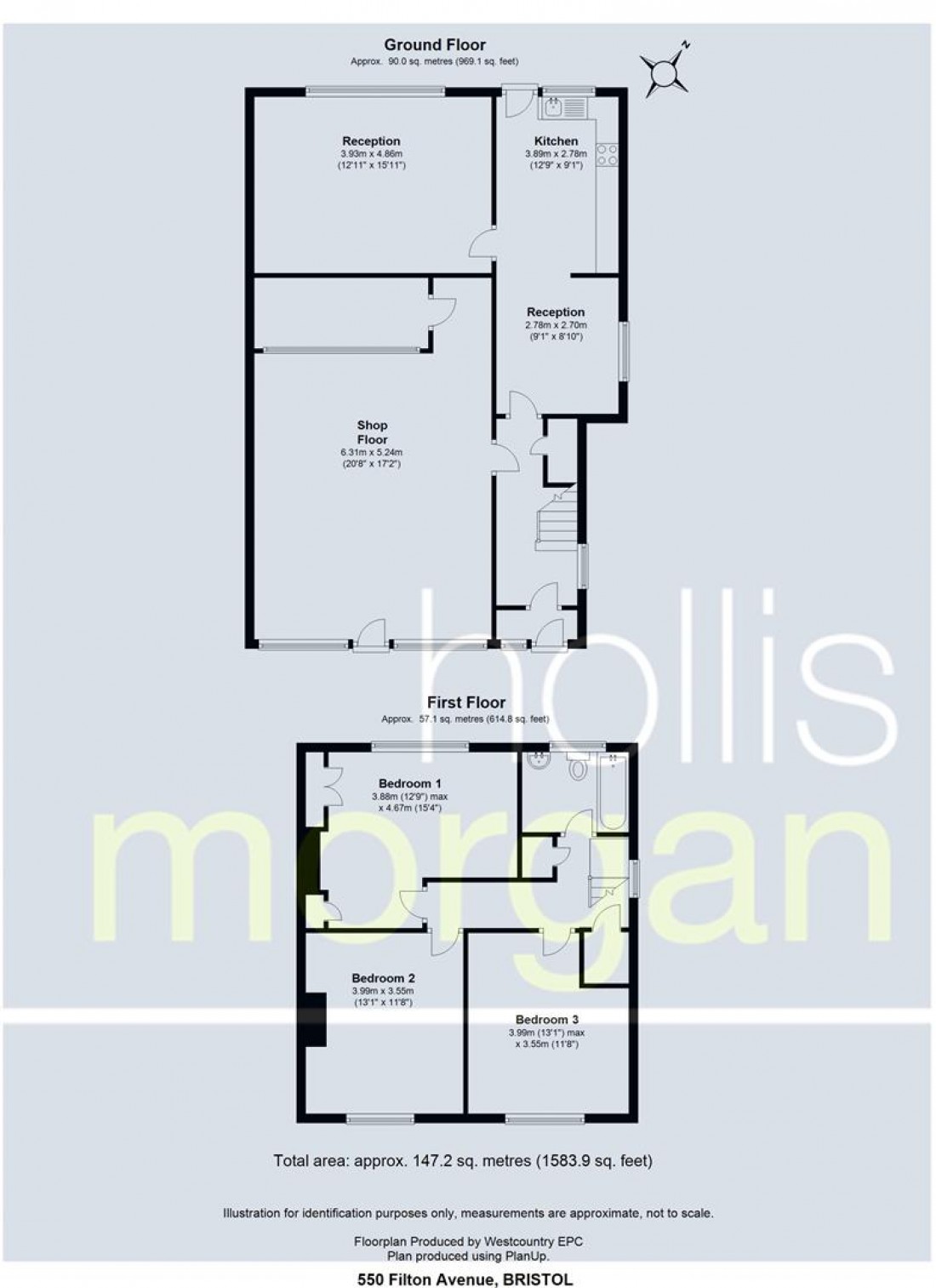 Floorplan for Shop and Flat @ 550 Filton Avenue