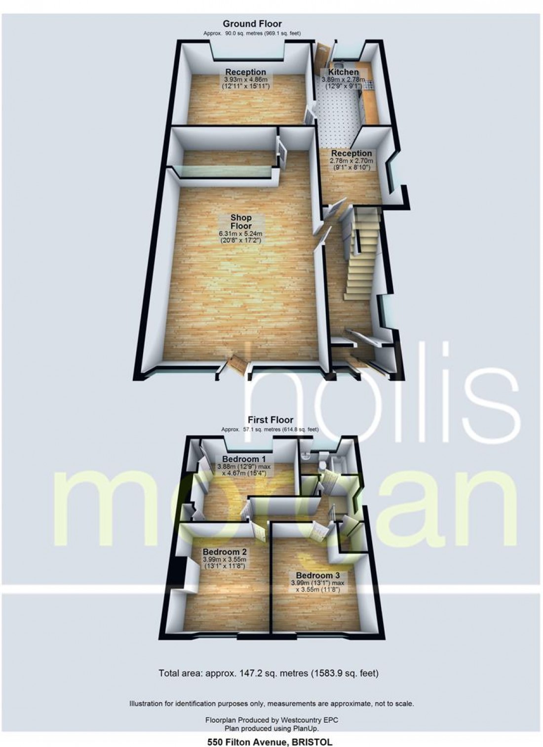 Floorplan for Shop and Flat @ 550 Filton Avenue