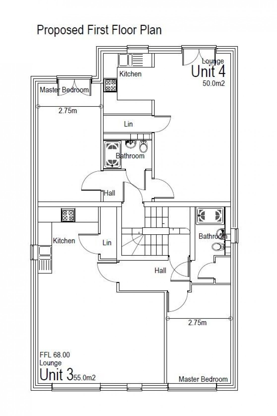 Floorplan for PLANNING GRANTED FOR 6 FLATS - GDV £1M