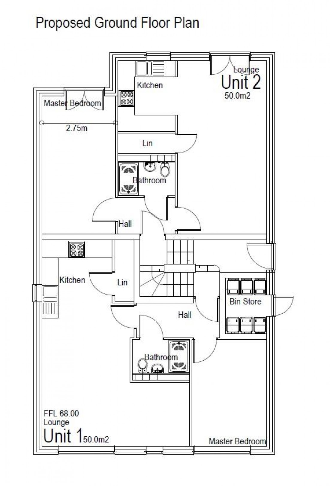 Floorplan for PLANNING GRANTED FOR 6 FLATS - GDV £1M