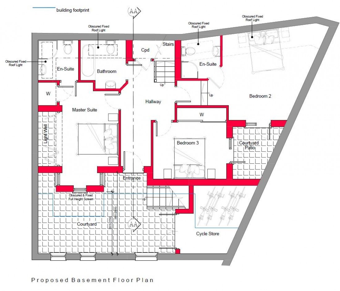 Floorplan for PLANNING GRANTED - CONTEMPORARY 3 BED HOUSE