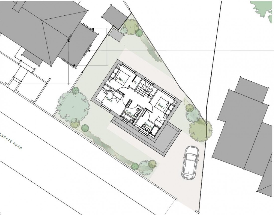 Floorplan for PLANNING GRANTED - 3 BED DETACHED HOUSE