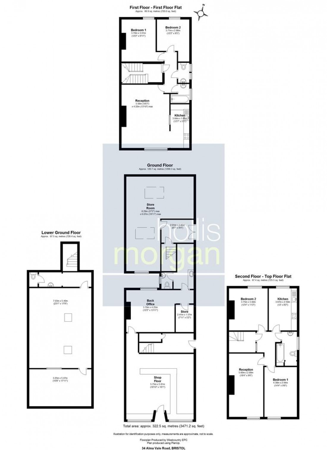 Floorplan for Alma Vale Road, Clifton, Bristol