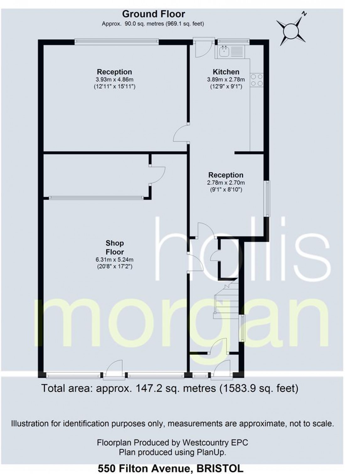 Floorplan for Shop and Flat @ 550 Filton Avenue