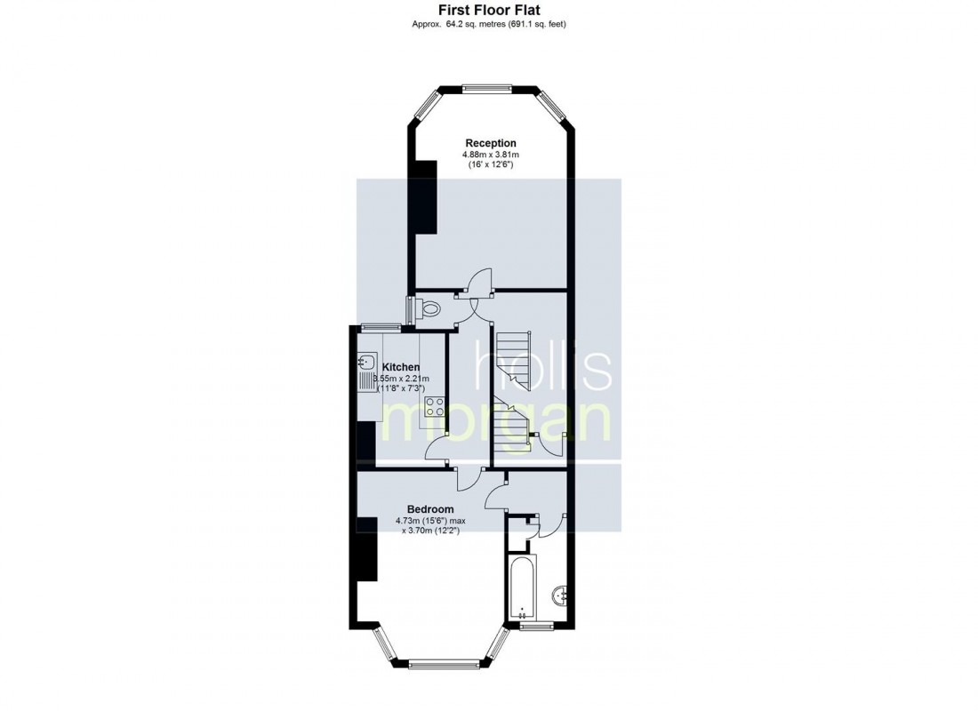 Floorplan for Hampton Road, Redland, Bristol