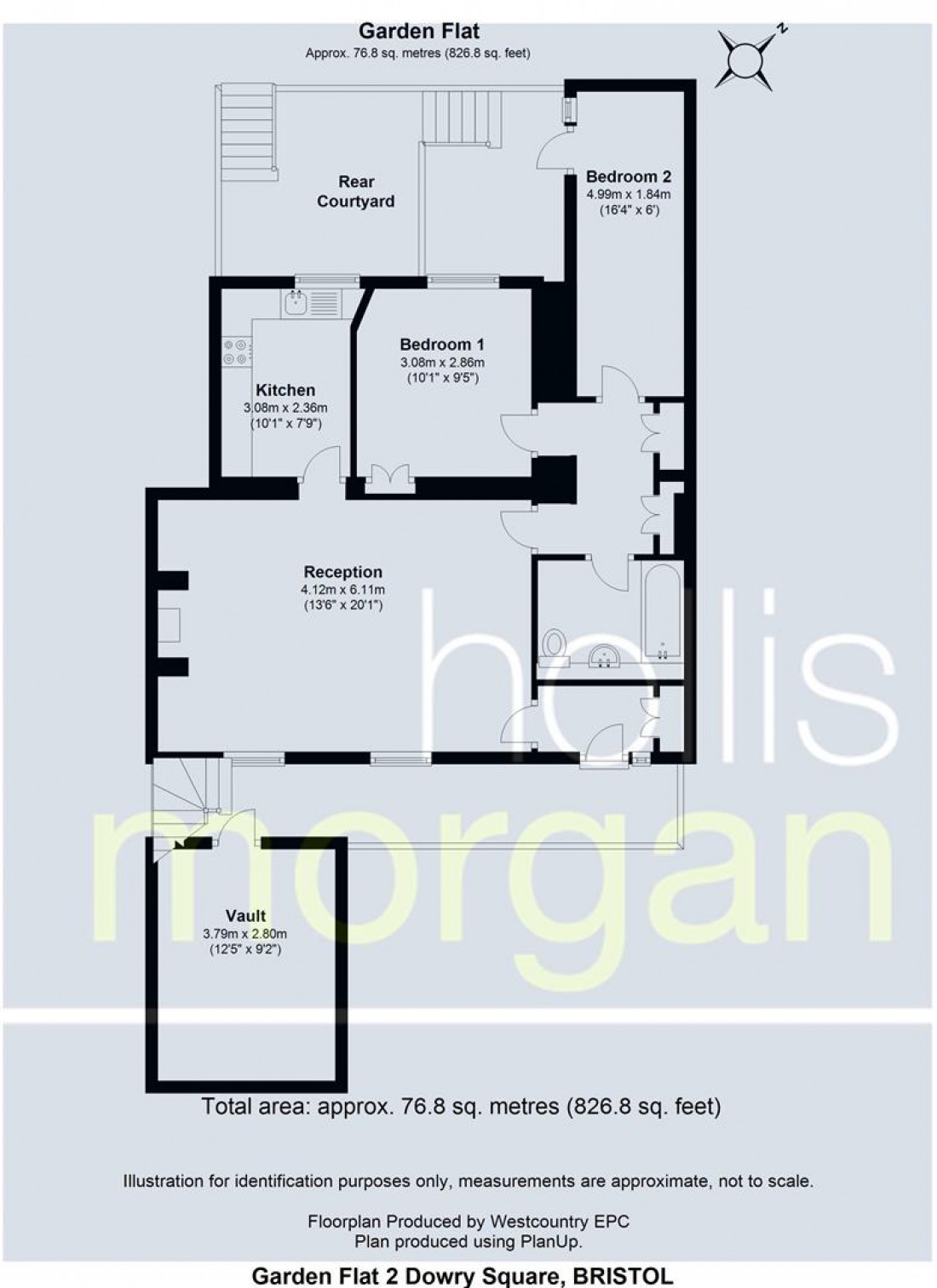 Floorplan for Dowry Square, Hotwells