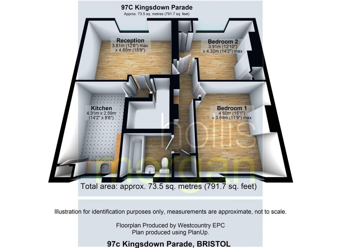 Floorplan for FLAT WITH VIEWS - NEEDS UPDATING