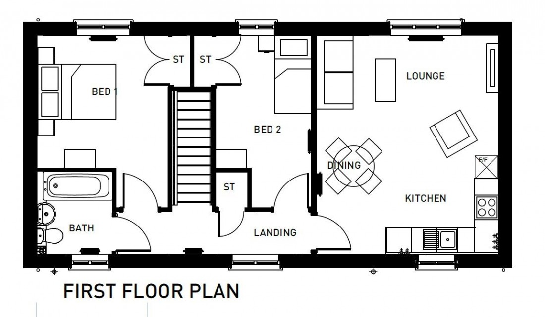 Floorplan for SITE PLANNING GRANTED - COACH HOUSE / FLATS GDV £490K