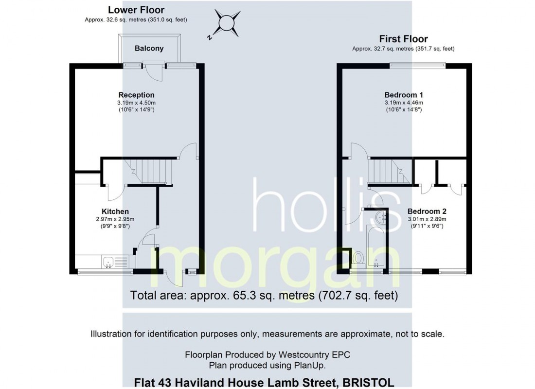 Floorplan for TOP FLOOR MAISONETTE WITH CITY VIEWS