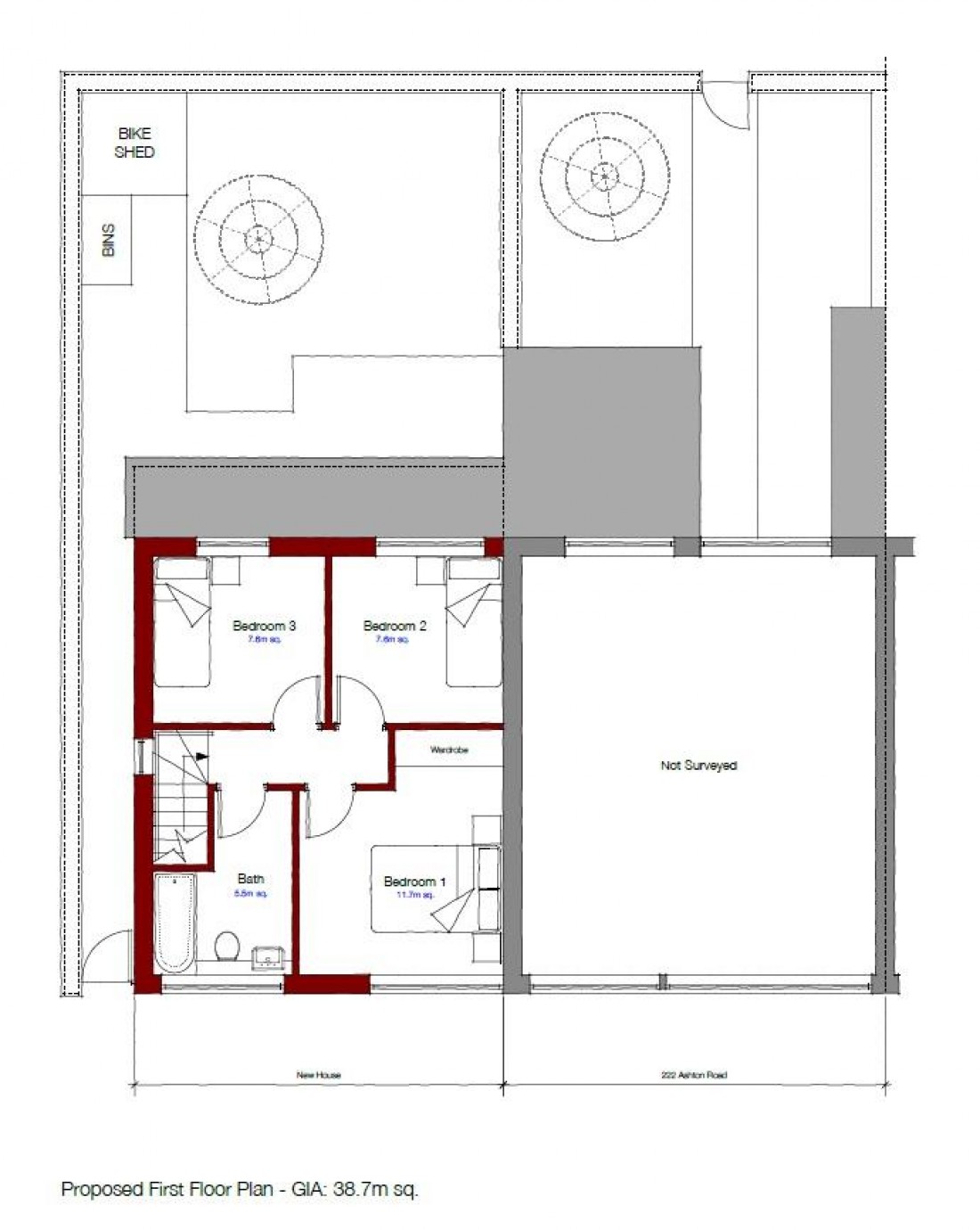 Floorplan for FREEHOLD CORNER PLOT - PLANNING GRANTED