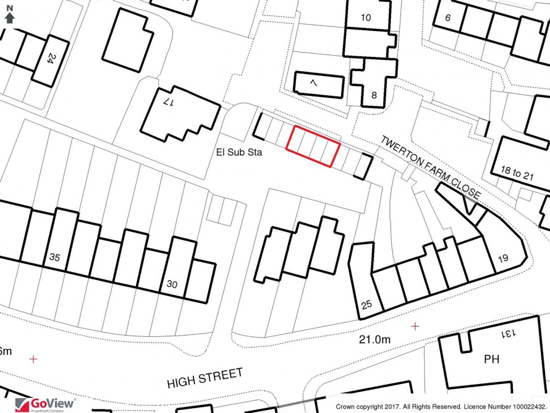 Floorplan for RANK OF 4 GARAGES - HIGH STREET BATH BA2