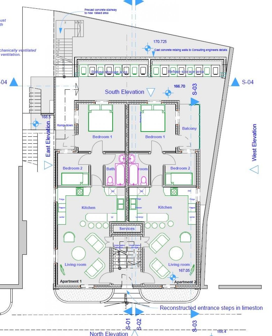 Floorplan for LAND - PLANNING GRANTED 8 X 2 BED FLATS