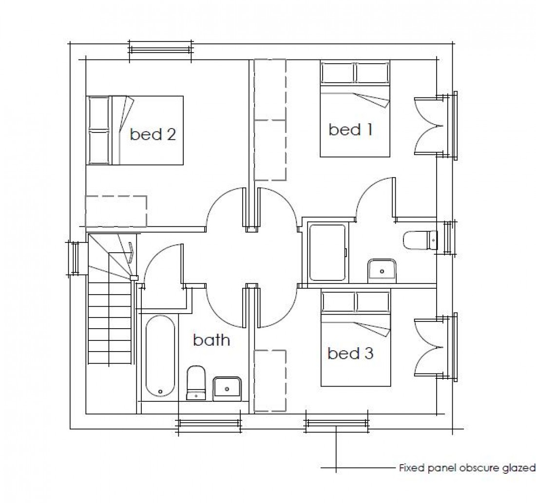 Floorplan for LAND WITH PLANNING GRANTED - 3 BED HOUSE