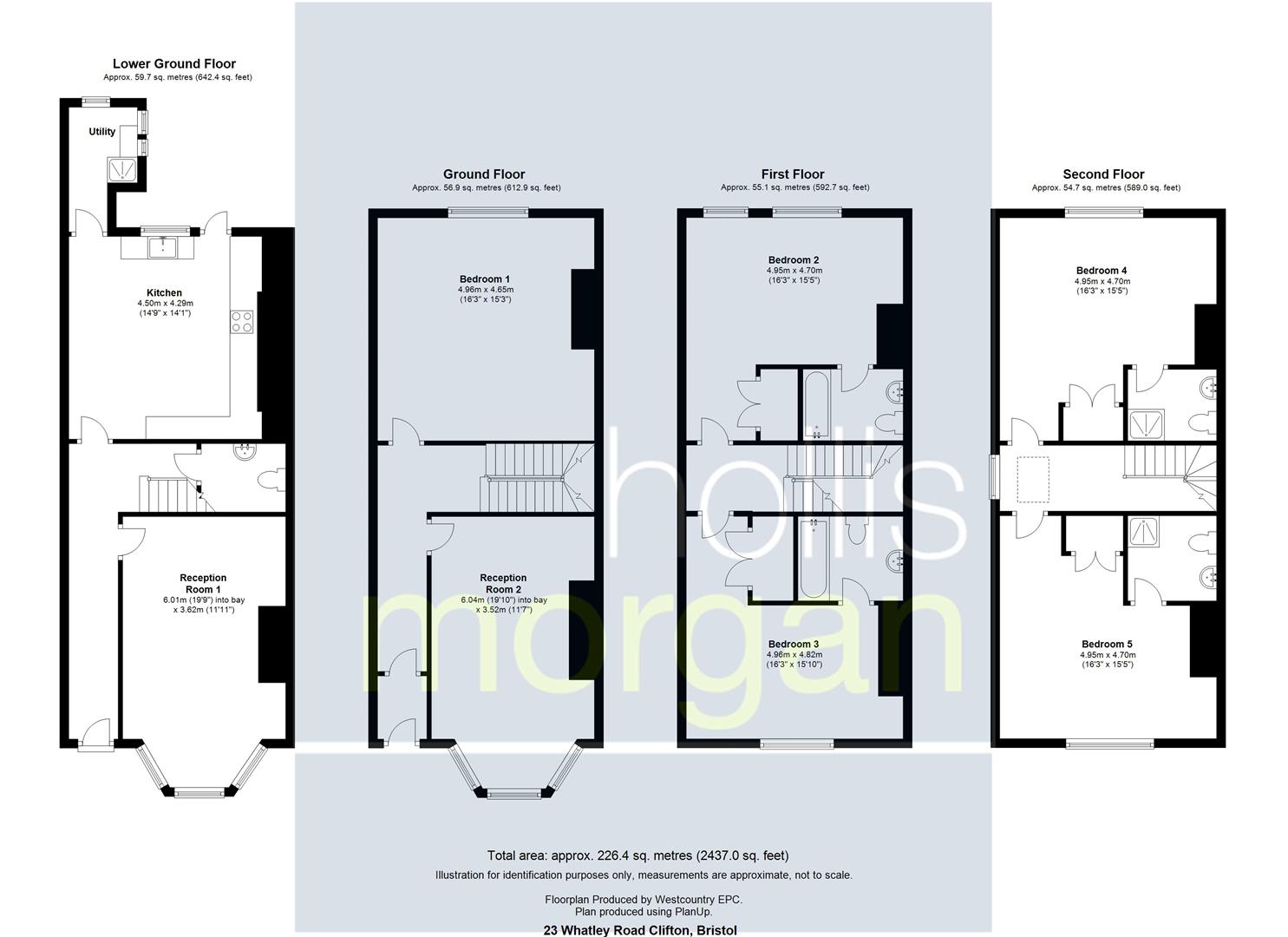 Floorplans For CLIFTON TOWNHOUSE / HMO FOR BASIC UPDATING
