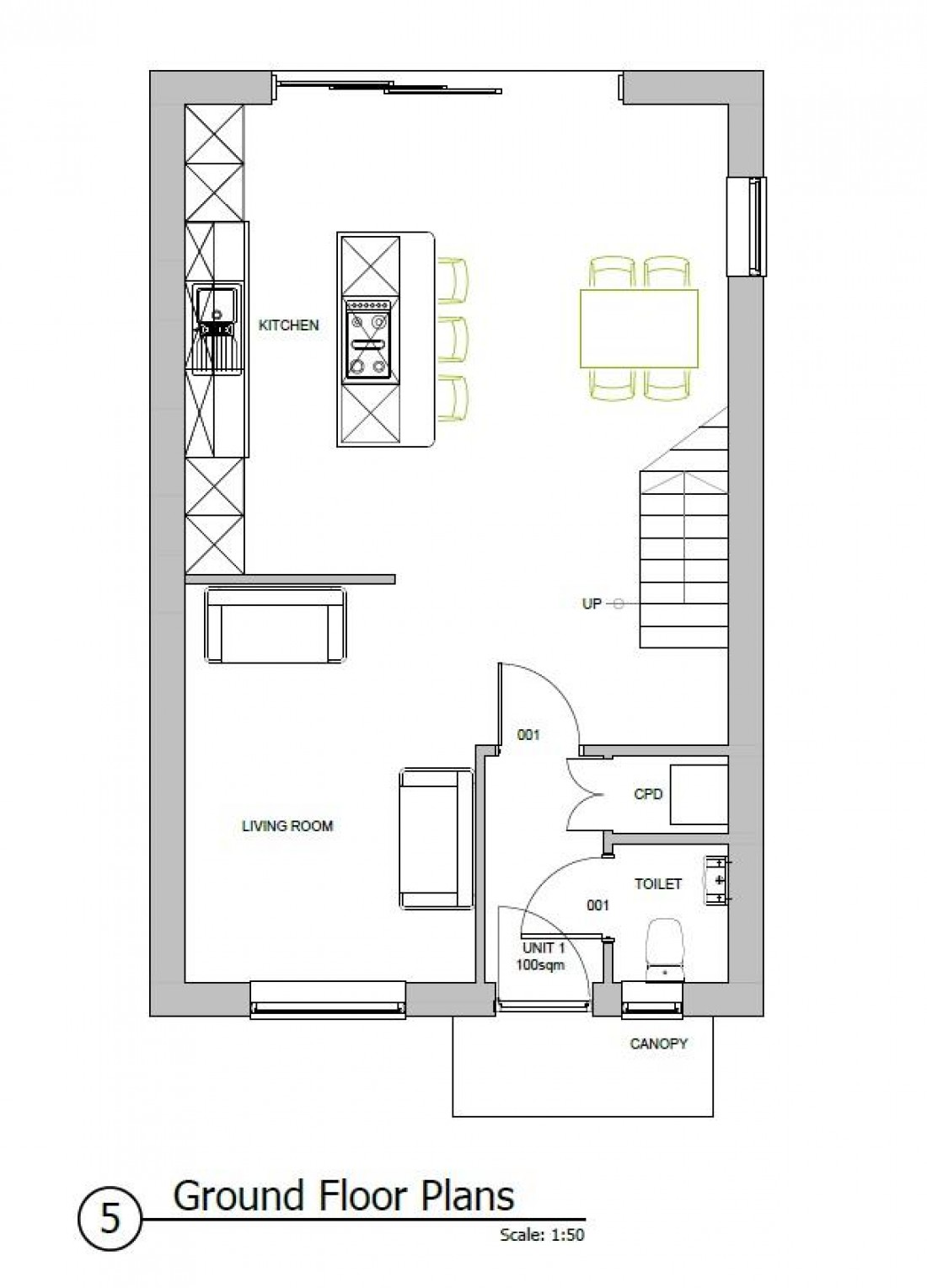 Floorplan for PLANNING GRANTED - 3 X 3 BED HOUSES