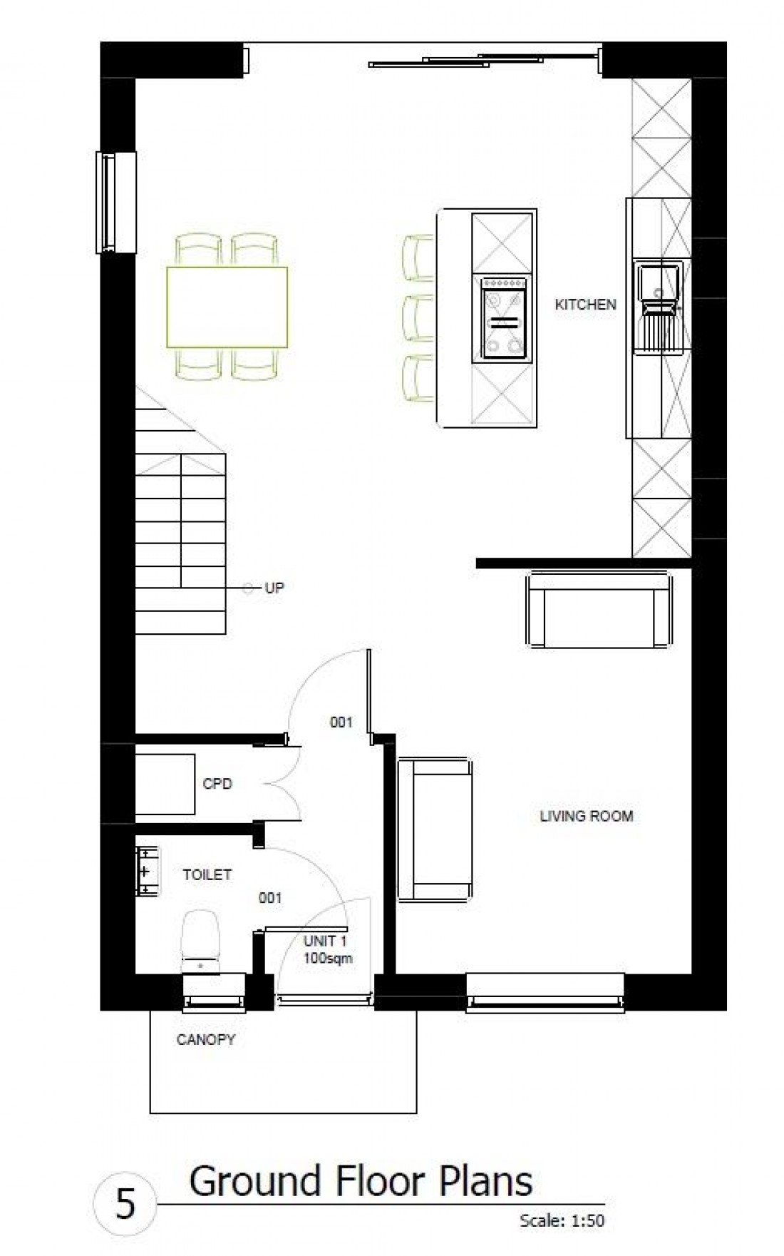 Floorplan for PLANNING GRANTED - 3 X 3 BED HOUSES