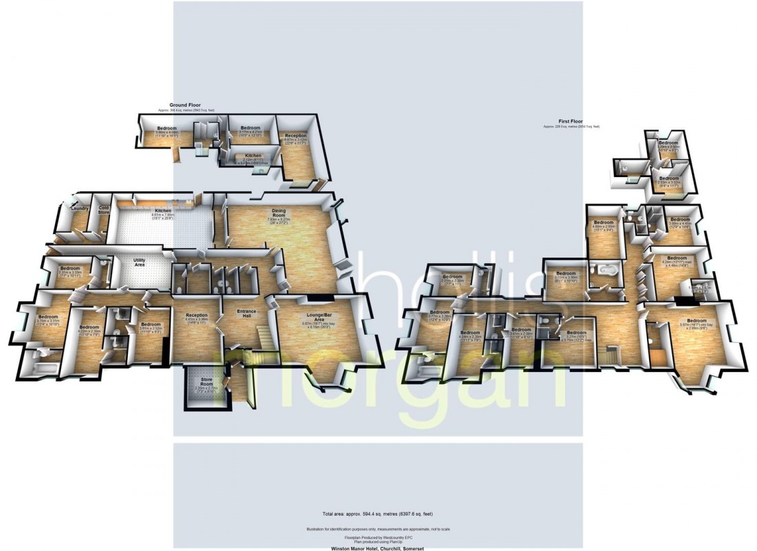 Floorplan for HOTEL + COTTAGE + LAND - HUGE POTENTIAL