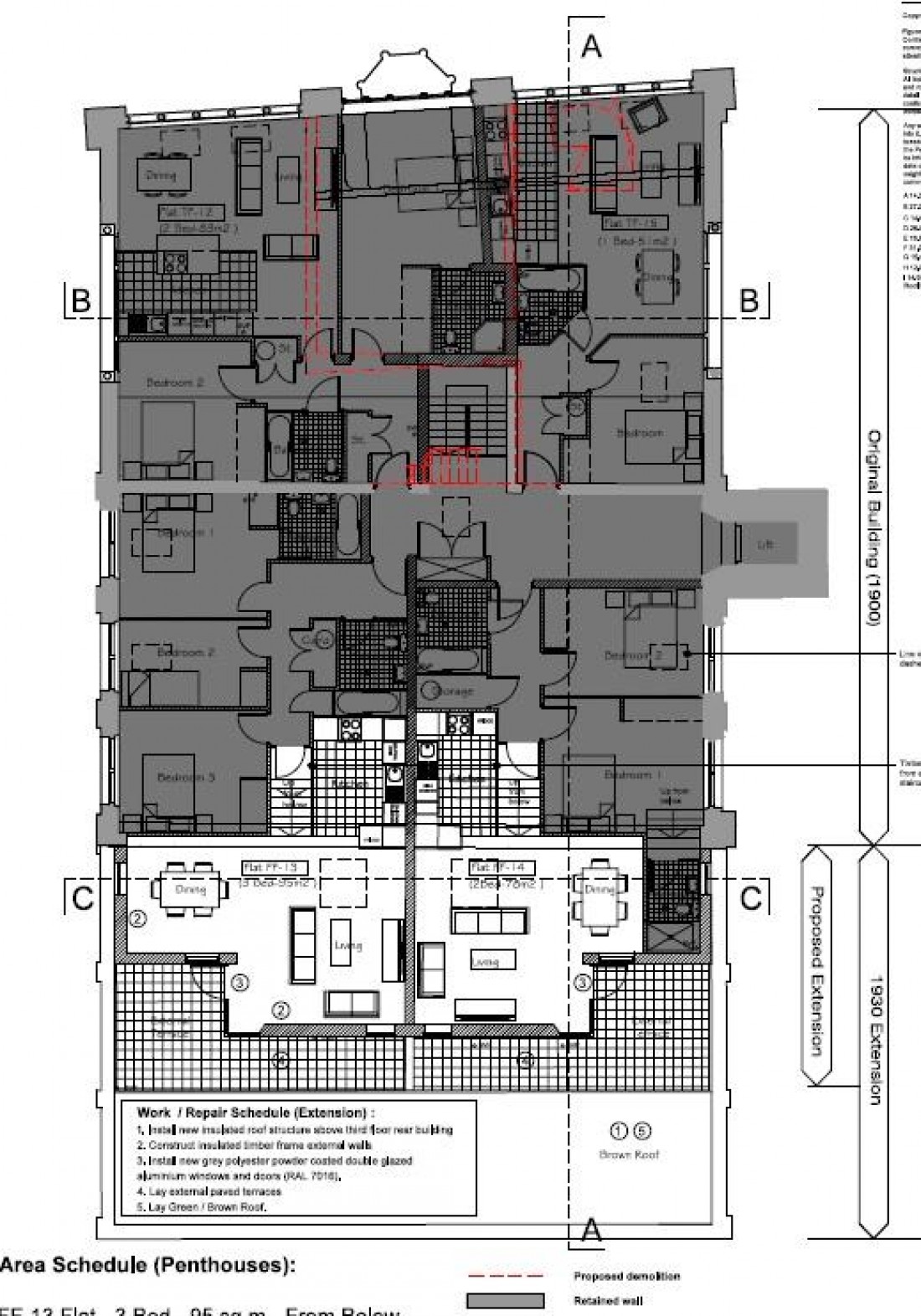 Floorplan for PLANNING GRANTED - GDV £3.5M