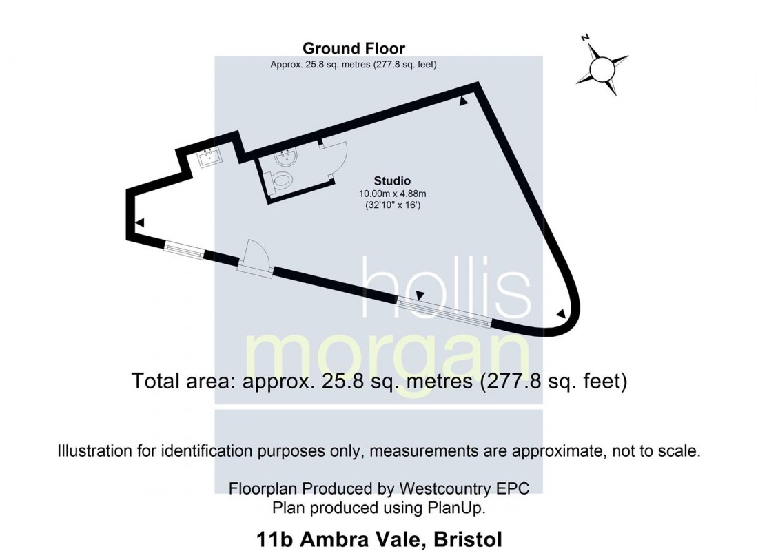 Floorplan for STUDIO - CLIFTONWOOD