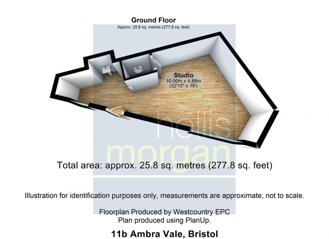 Floorplan for STUDIO - CLIFTONWOOD