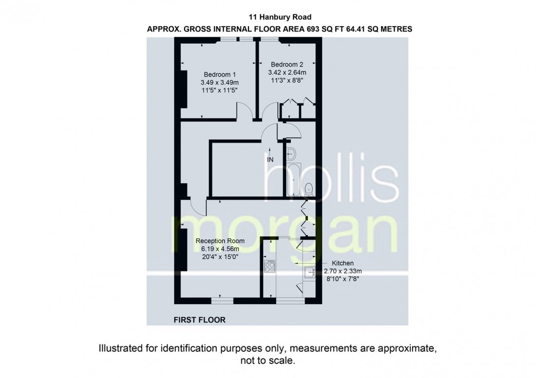 Floorplan for Hanbury Road, Clifton