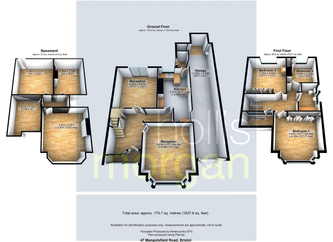 Floorplan for FAMILY HOME FOR UPDATING - LARGE GARDEN