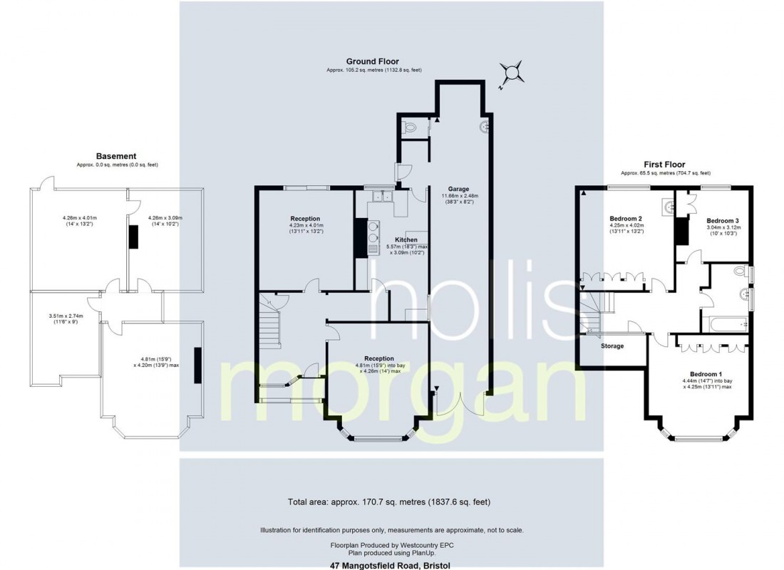 Floorplan for FAMILY HOME FOR UPDATING - LARGE GARDEN