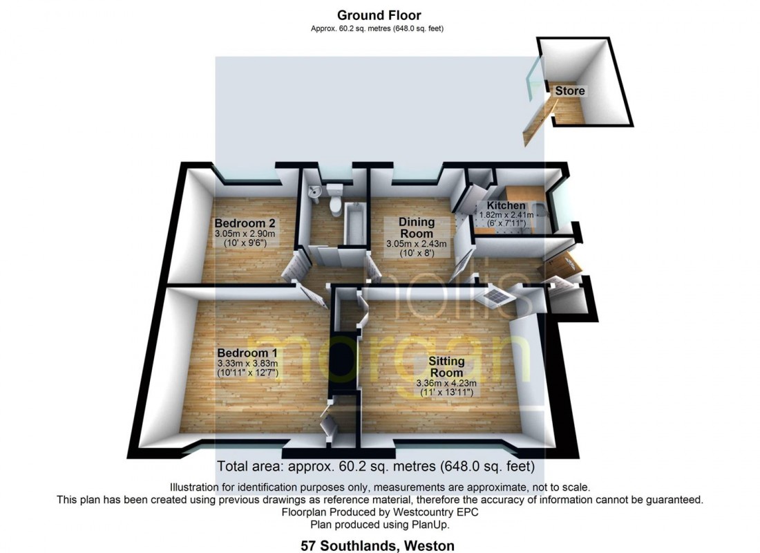 Floorplan for GARDEN FLAT - REQUIRES UPDATING