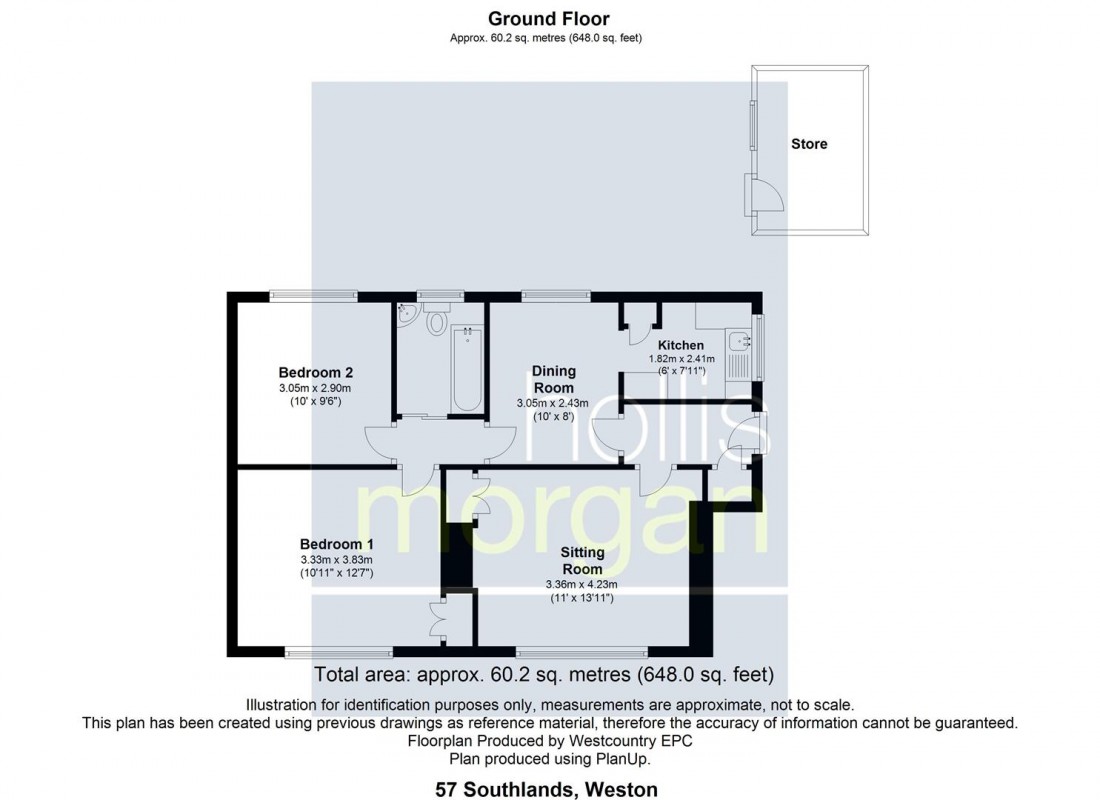 Floorplan for GARDEN FLAT - REQUIRES UPDATING