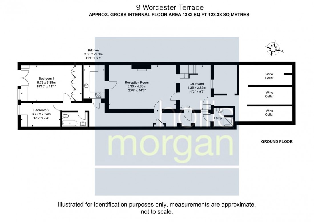 Floorplan for Worcester Terrace, Clifton