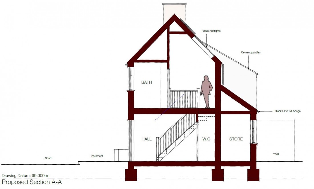 Floorplan for PP GRANTED  - 2X 2 BED COTTAGES - GDV £700k