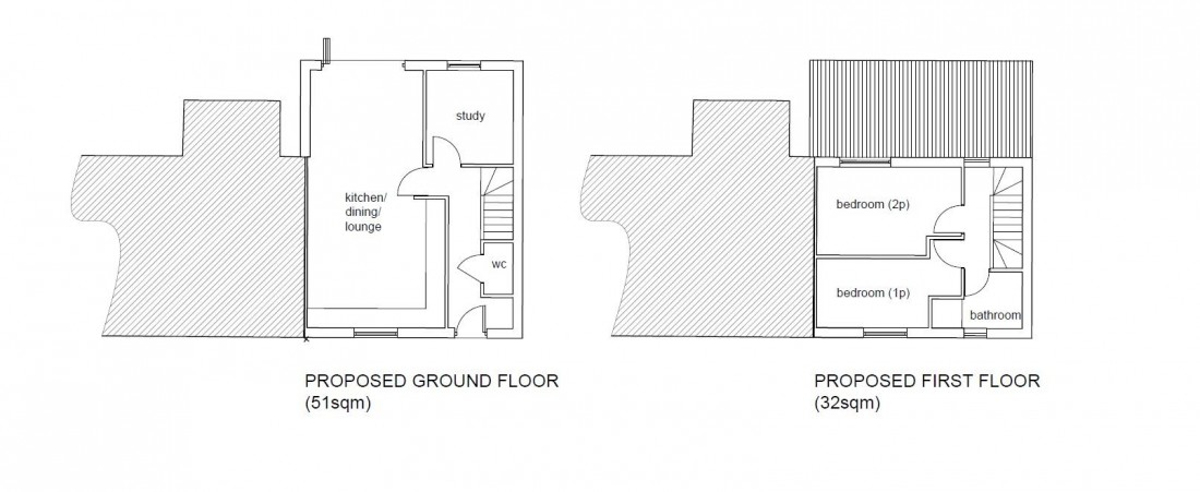 Floorplan for PLANNING GRANTED - 2 BED HOUSE