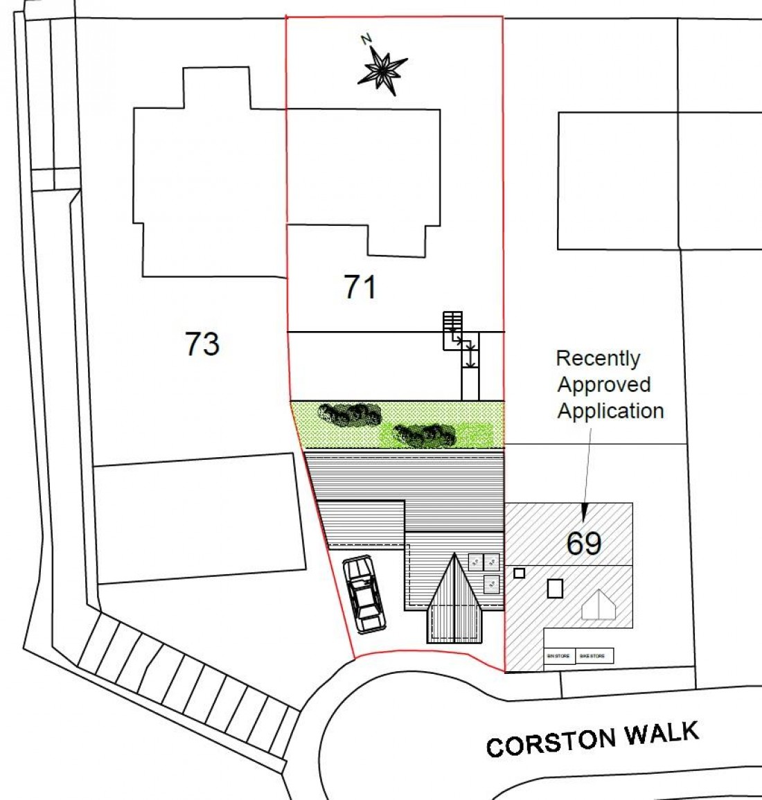 Floorplan for PLOT - PLANNING GRANTED ( 1 BED HOUSE )